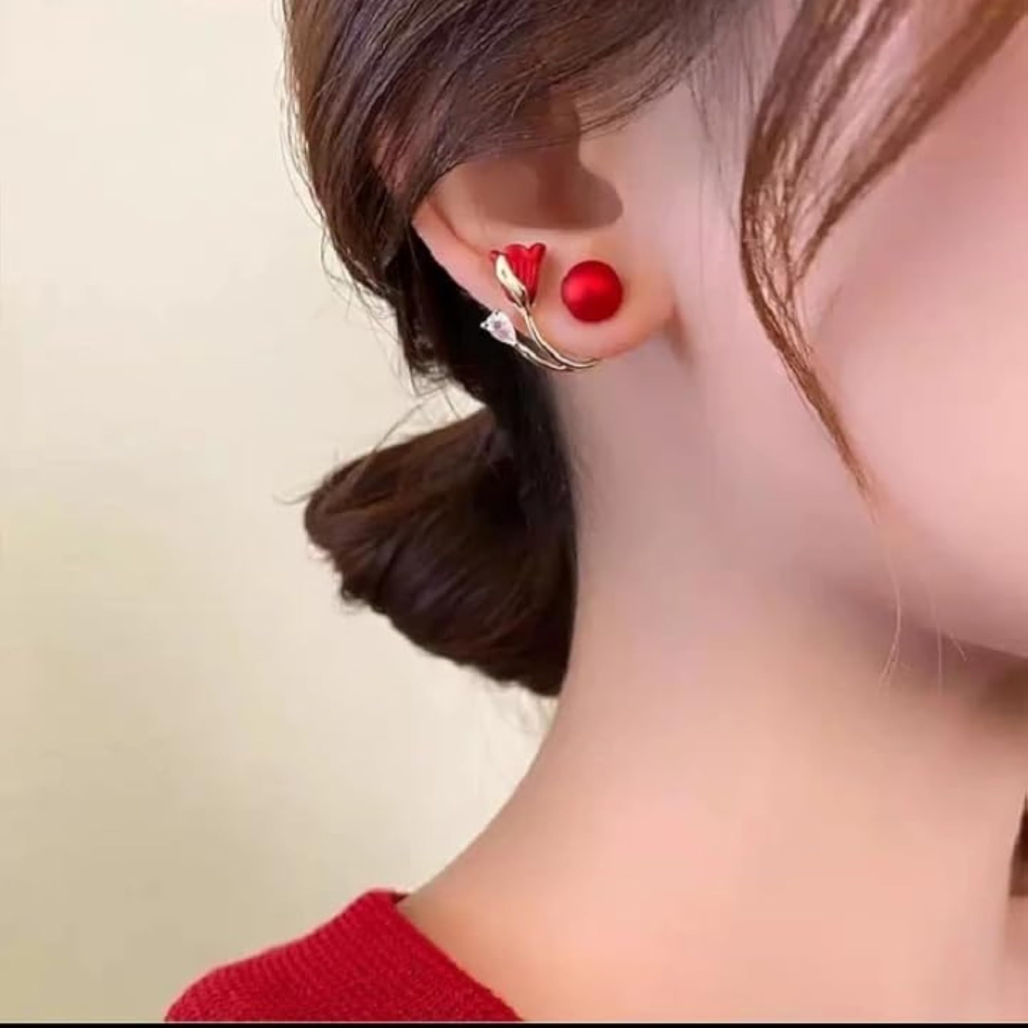 Korean Fashion Earrings for Women, Trendy Alloy Studs & Drops
